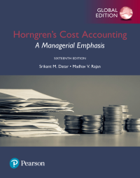 Horngren's Cost Accounting A Managerrial Emphasis
