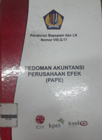 Pedoman Akuntansi Perusahaan Efek ( PAPE )